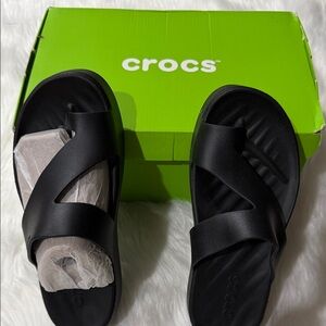 CROCS Black Slide Sandals